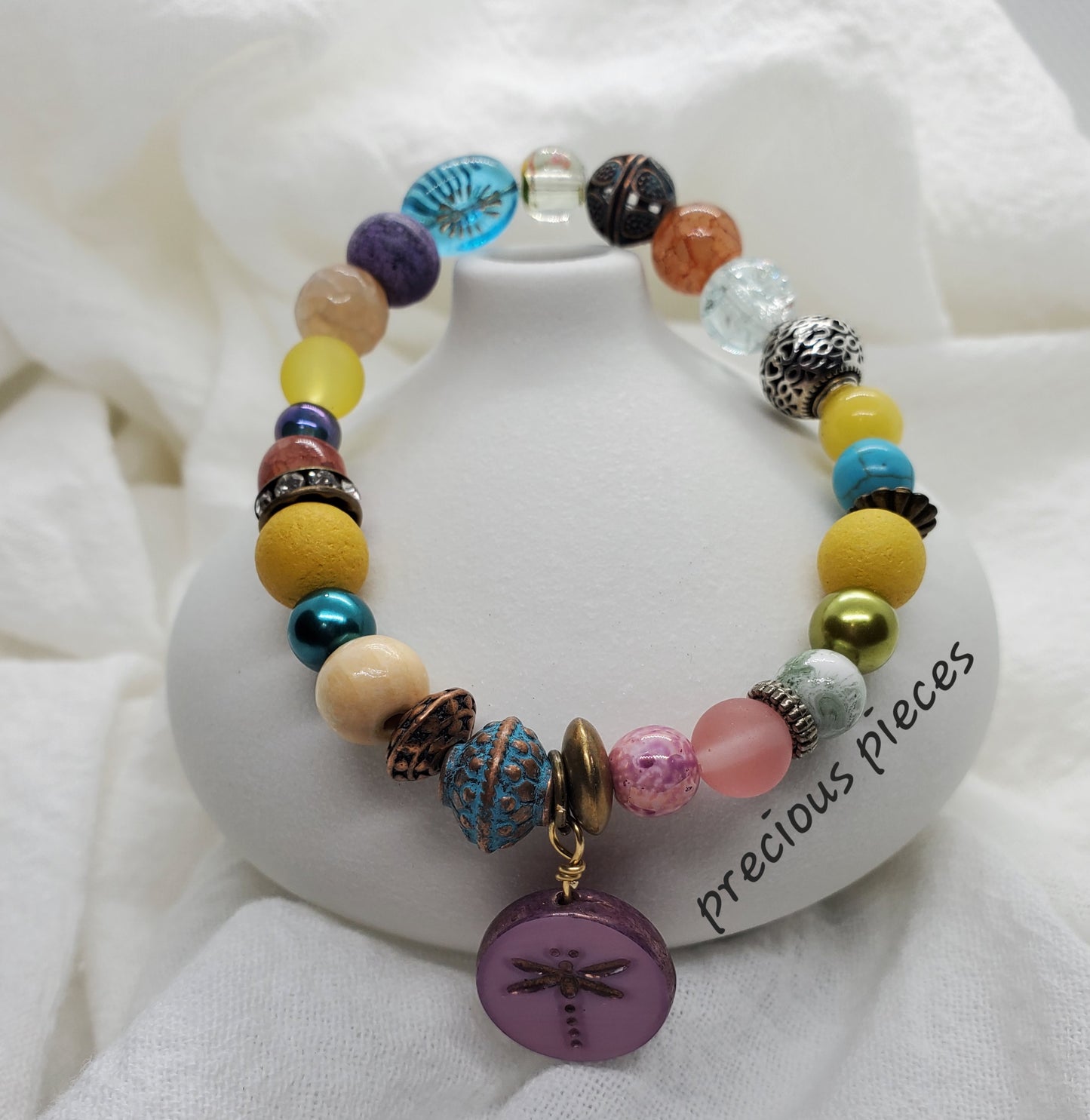 One of A Kind Dragonfly Bracelet