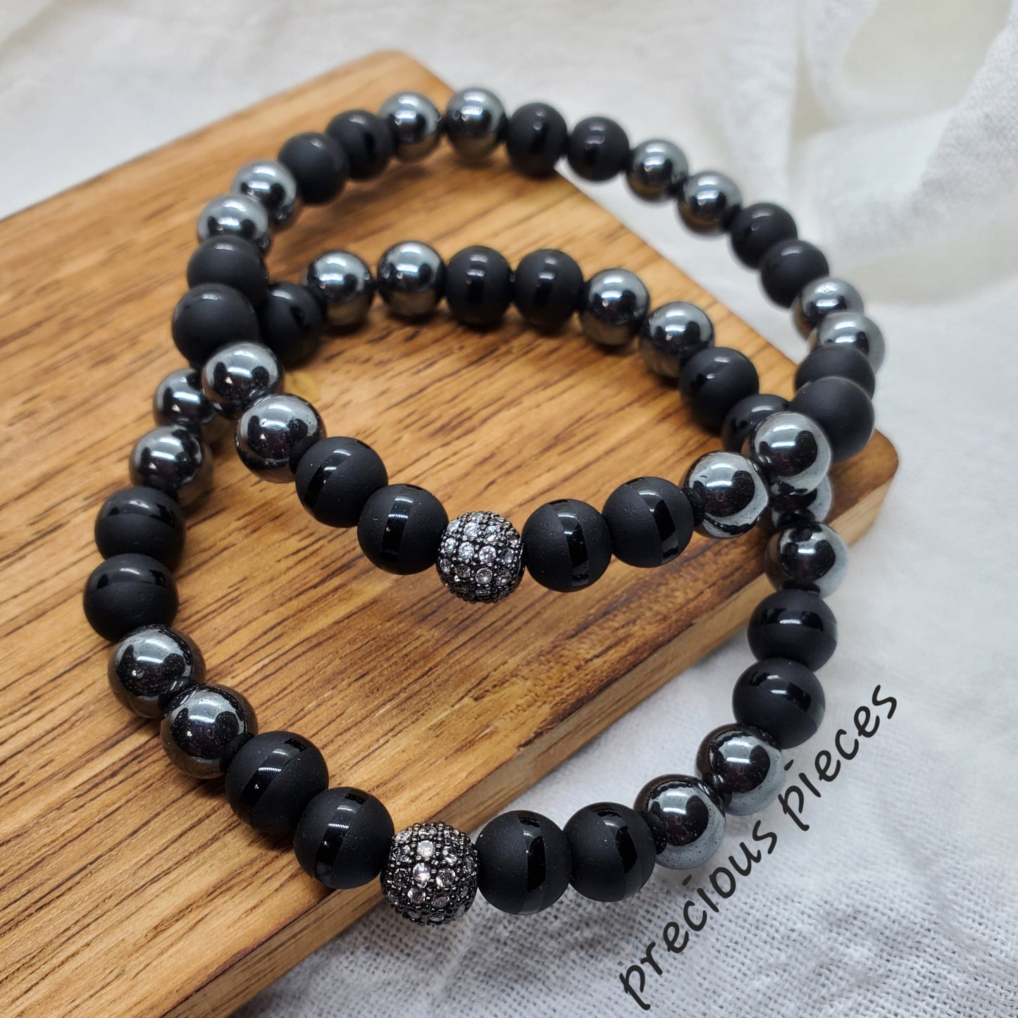 Men's Classic Matte Onyx Beaded Bracelets