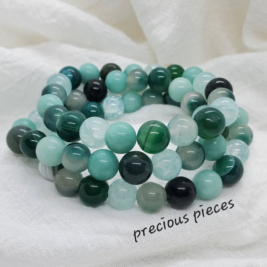 Minty Green Beaded Bracelets