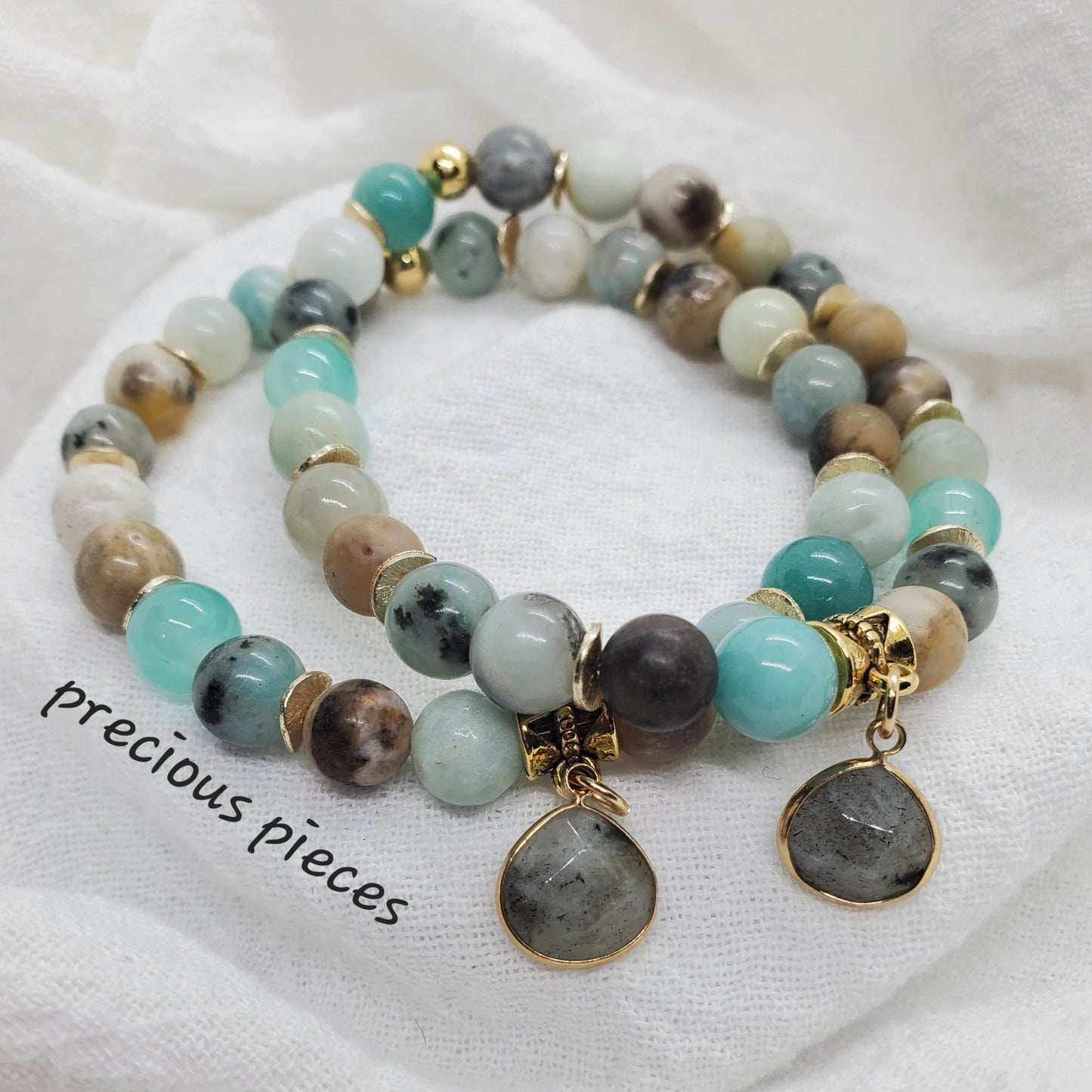 Amazonite Mix Beaded Bracelets