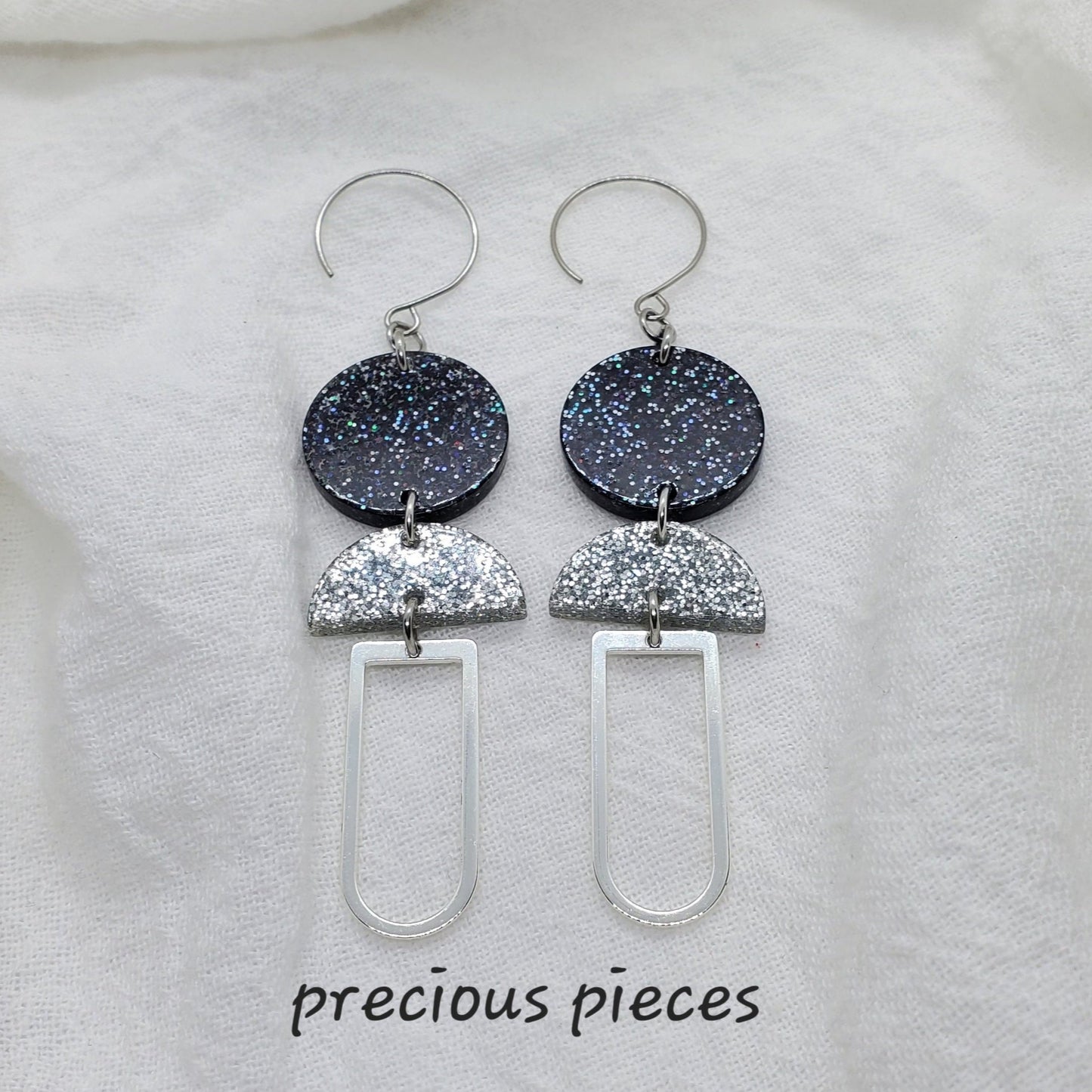 Glitter Dangle Earrings