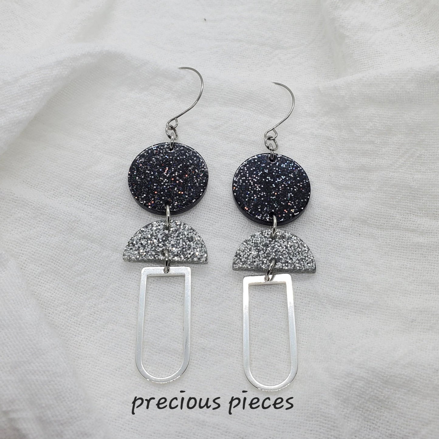 Glitter Dangle Earrings