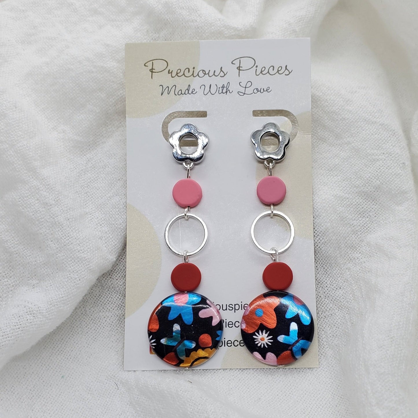 Multicolored Flower Earrings