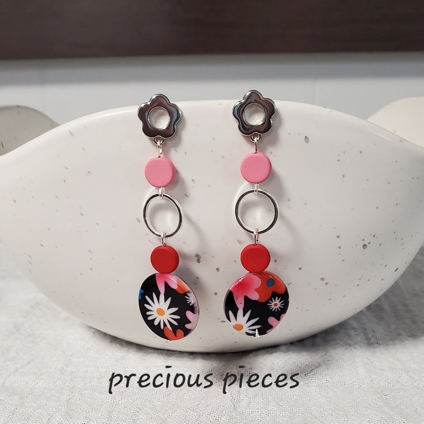 Multicolored Flower Earrings