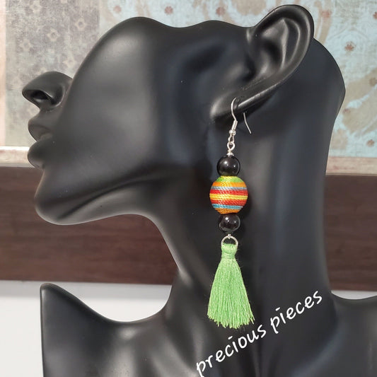 Multicolored Tassel Earrings