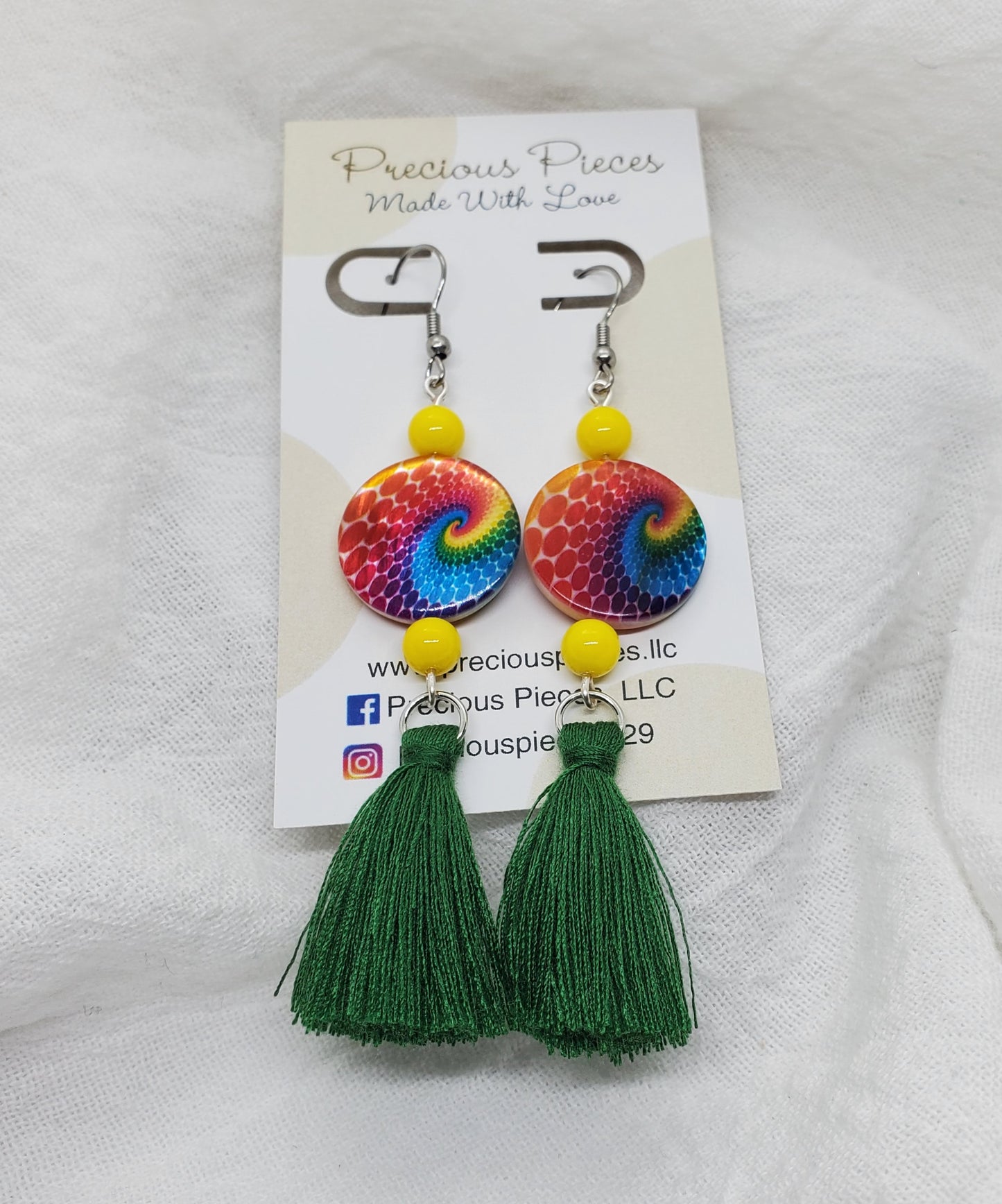 Tie-Dye Tassel Earrings