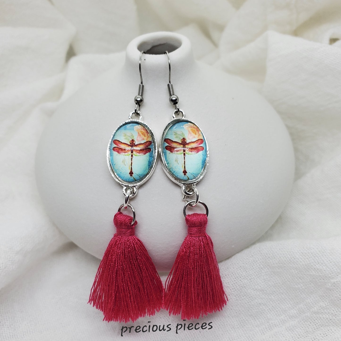 Dragonfly Tassel Earrings (click for more colors)