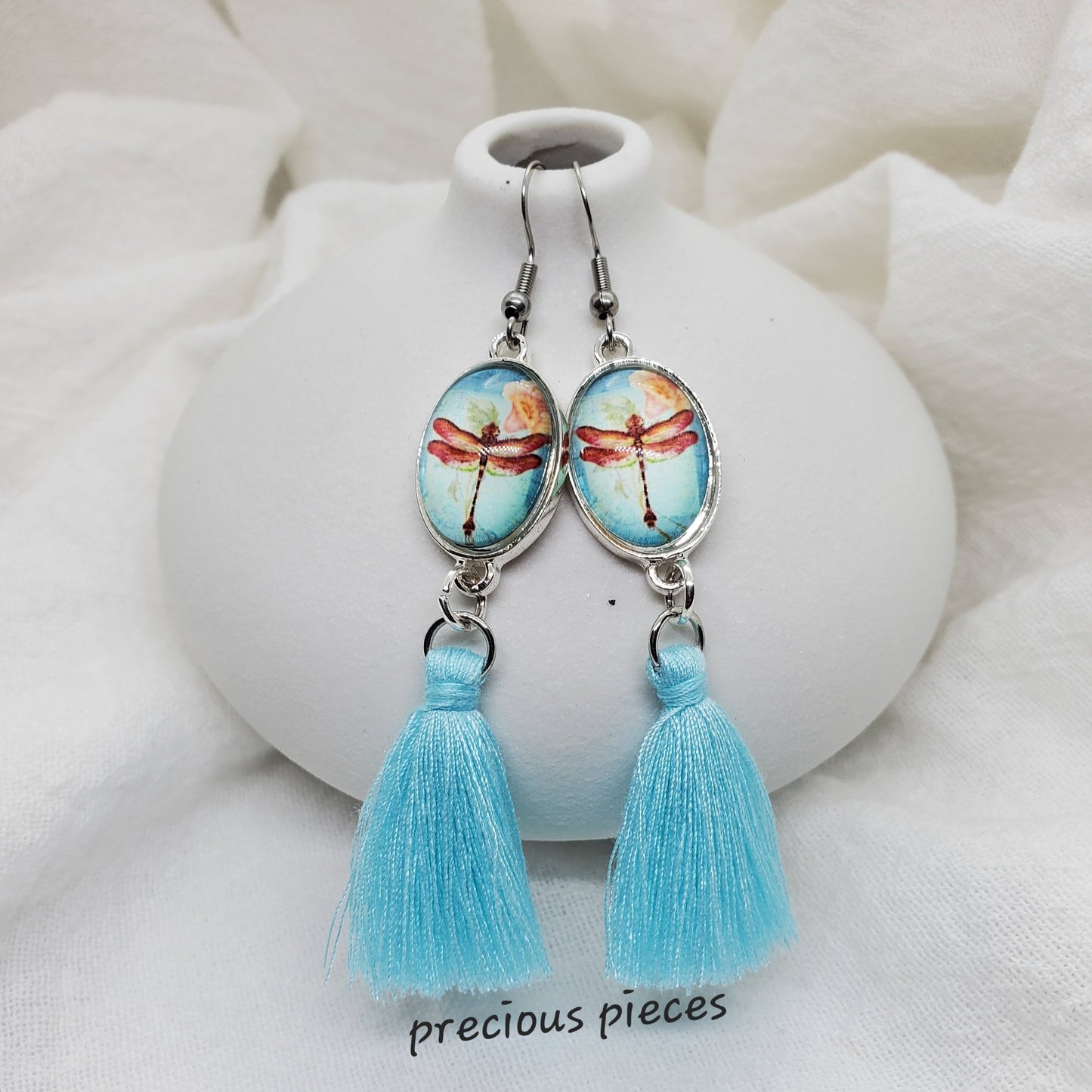 Dragonfly Tassel Earrings (click for more colors)
