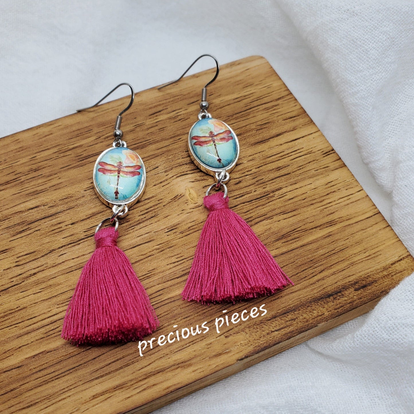Dragonfly Tassel Earrings (click for more colors)