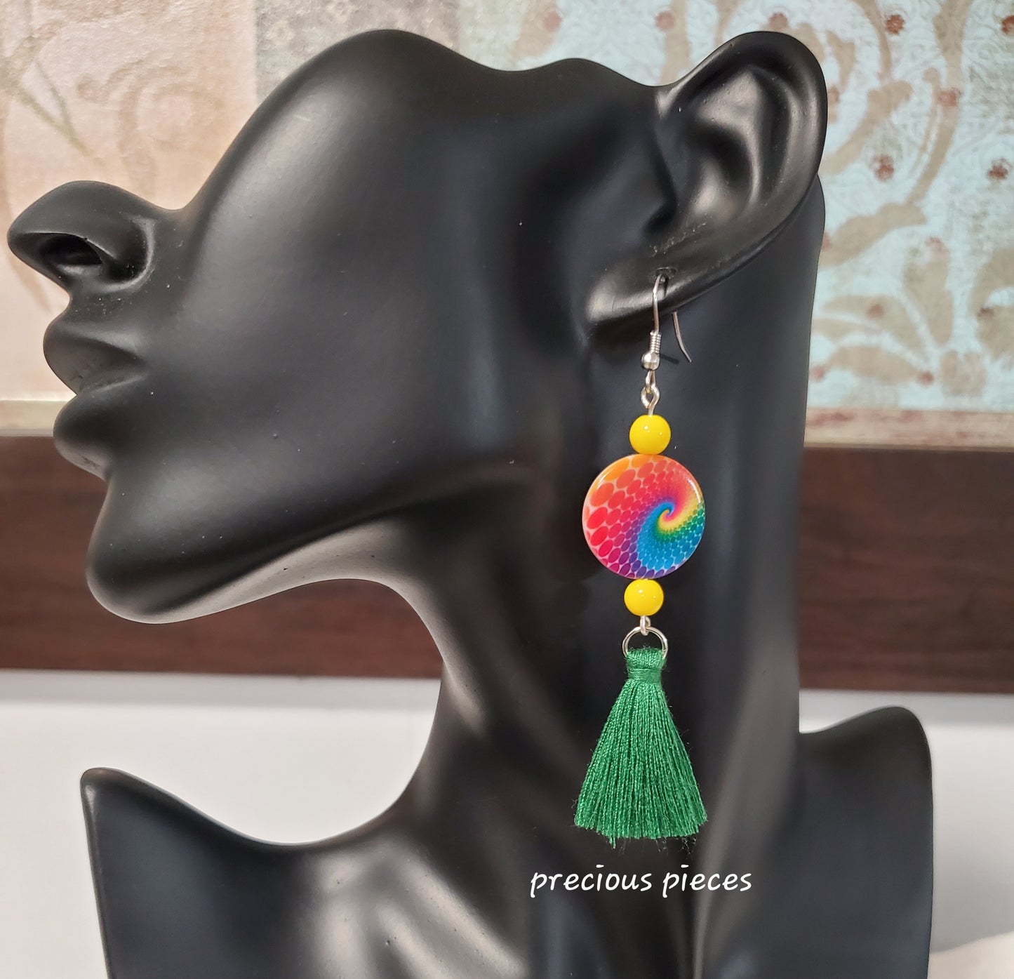 Tie-Dye Tassel Earrings