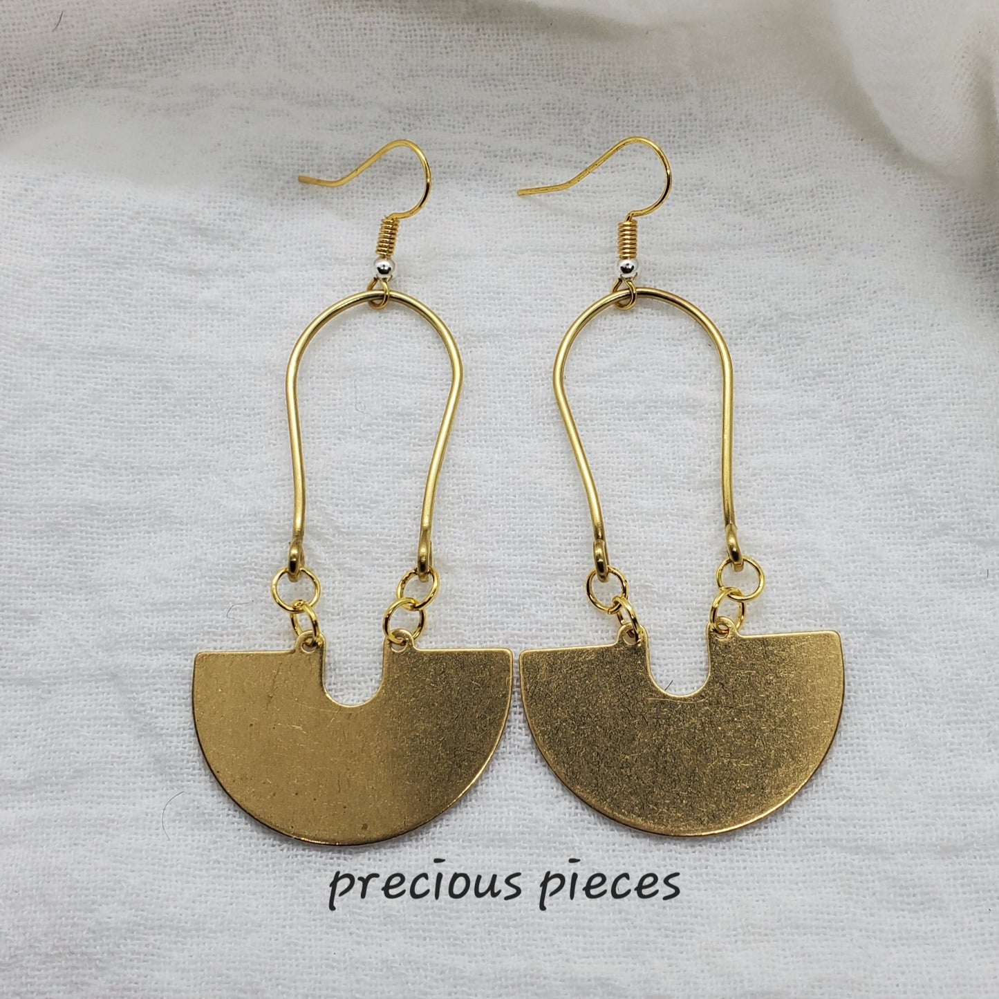 Brass Arch Dangle Earrings