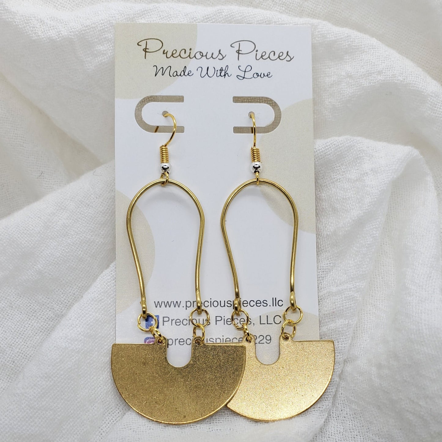 Brass Arch Dangle Earrings