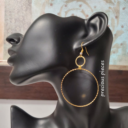 Classy Textured Hoop Earrings