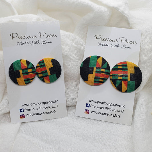 African Fabric Earrings