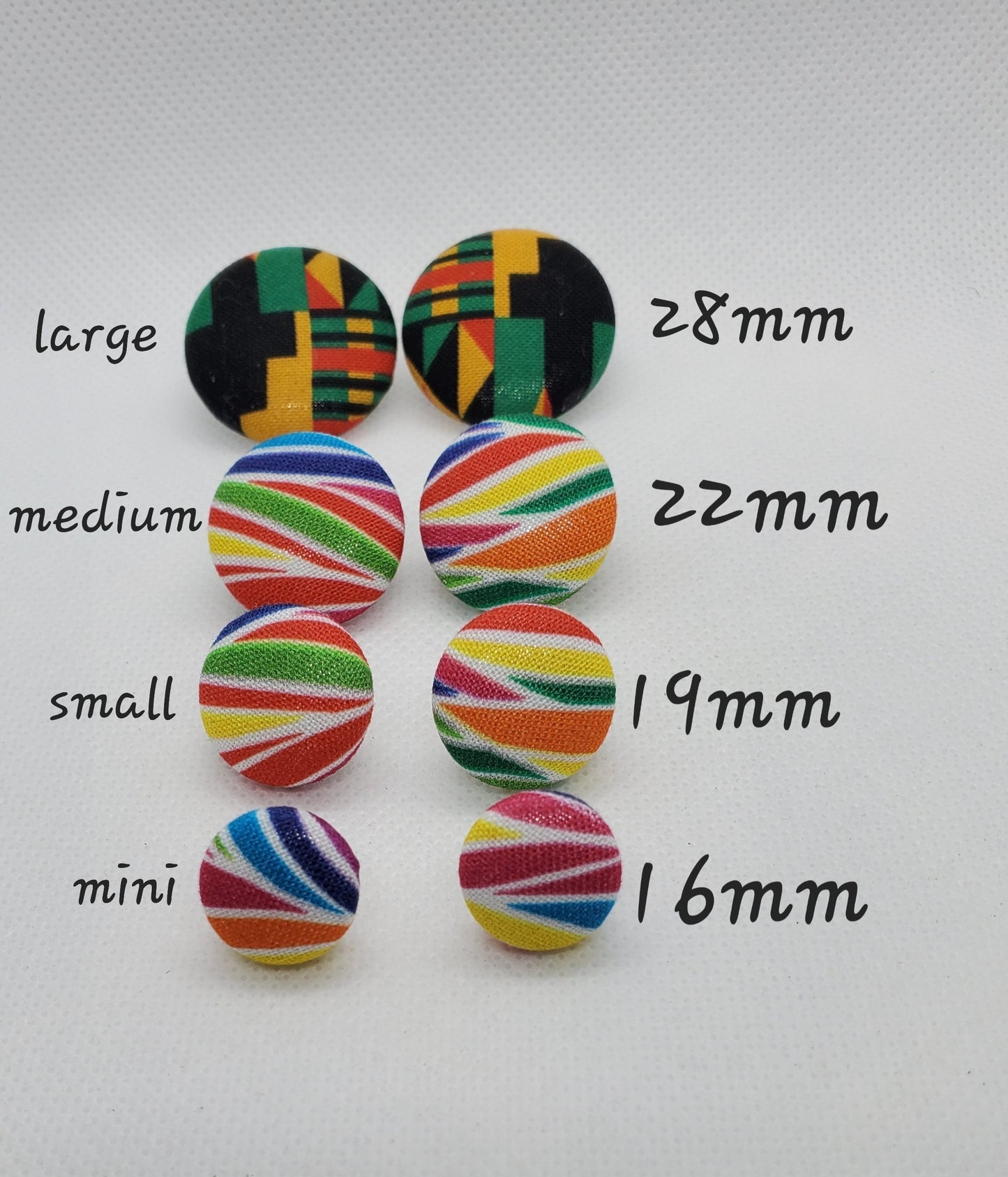 Multicolored Wavy Print Fabric Earrings