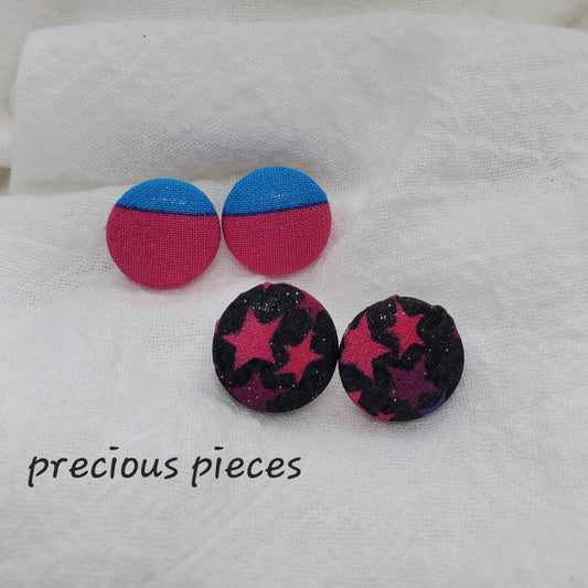 Stars and Strips Fabric Earrings