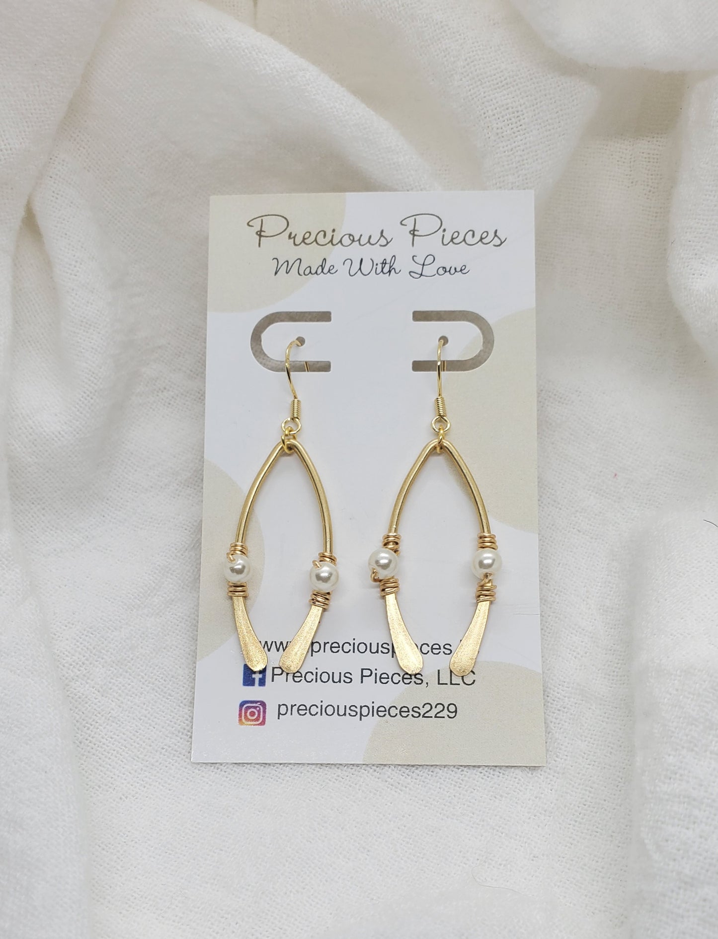 Pearl Wishbone Earrings