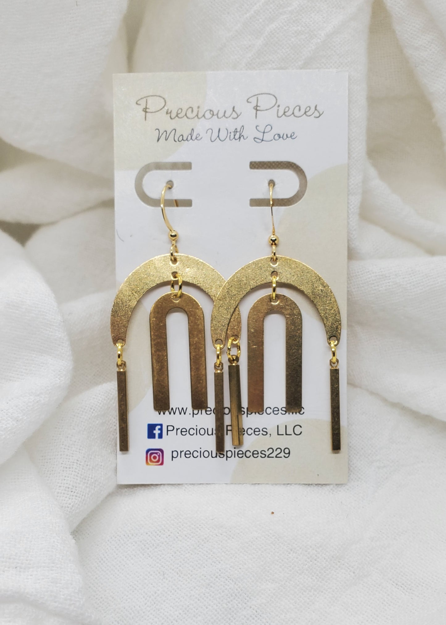 Moon Shape and Arch Earrings