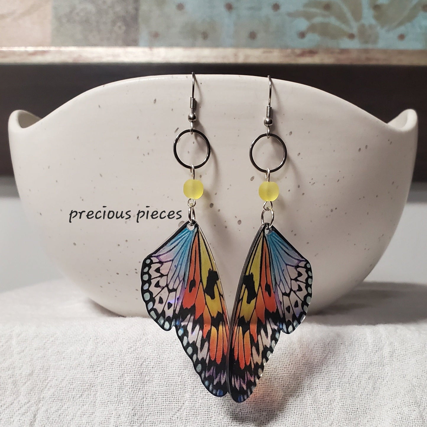 Colorful Butterfly Wings Earrings