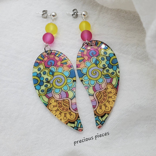 Paisley Print Earrings