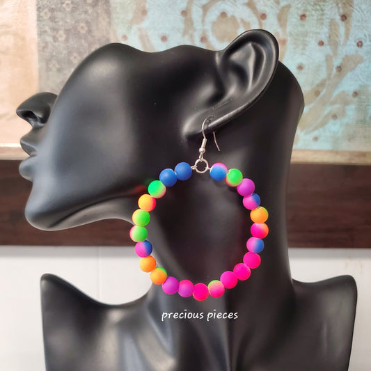 Neon Hoop Earrings