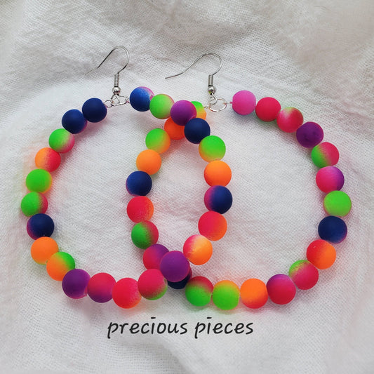 Neon Hoop Earrings