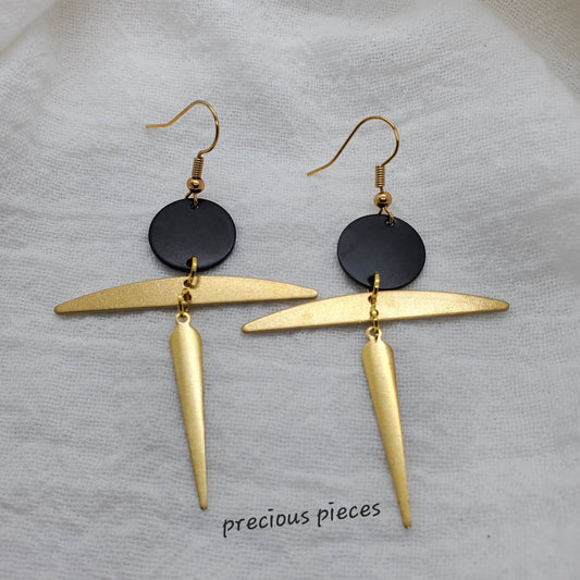 Brass Stick Earrings
