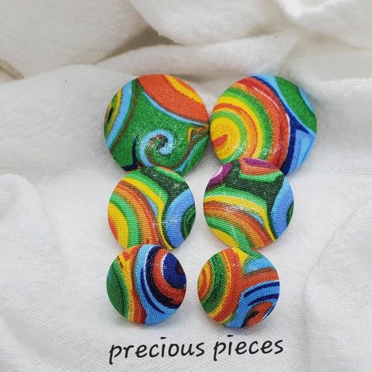 Swirly Fabric Earrings