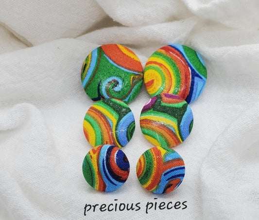 Swirly Fabric Earrings