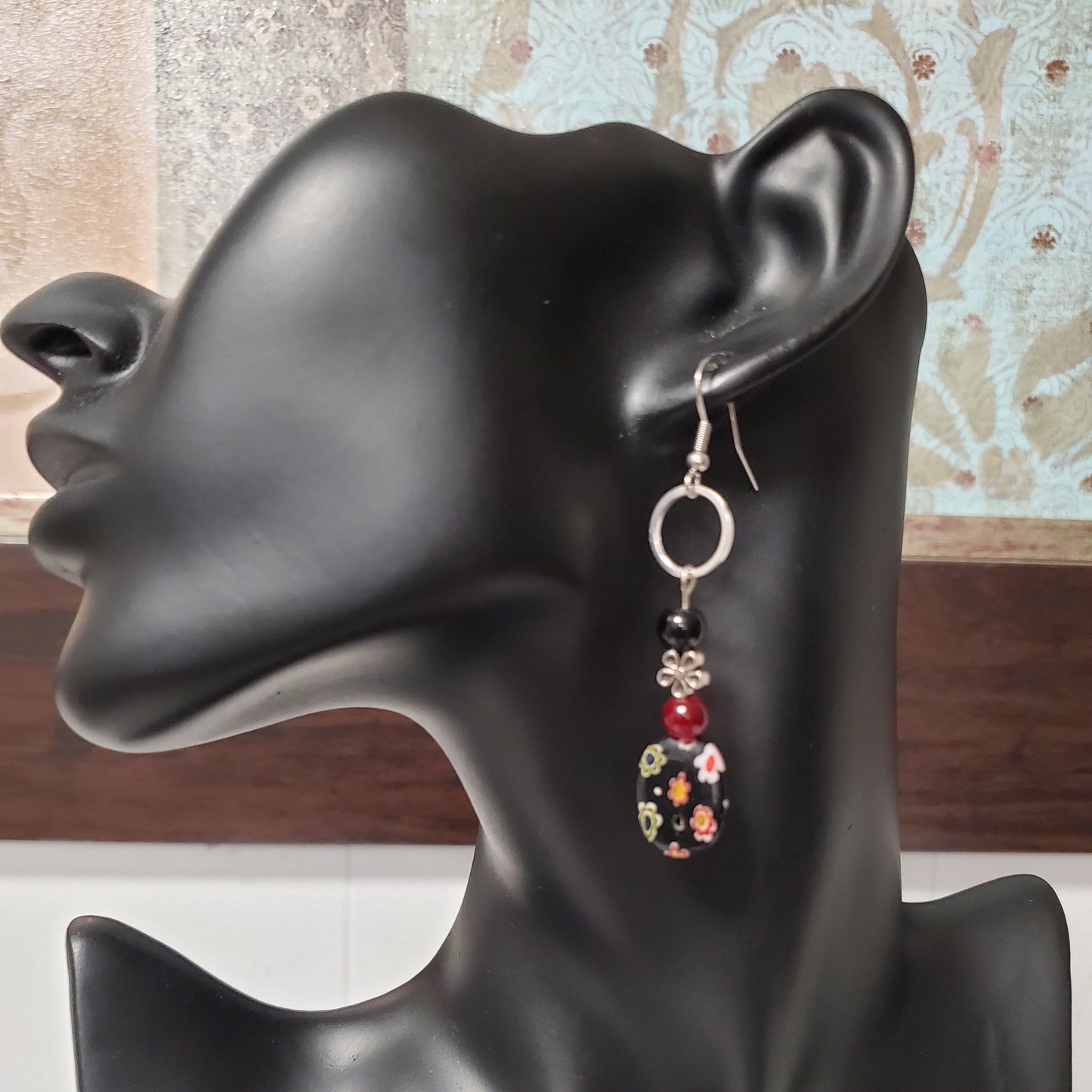 Glass Floral Earrings