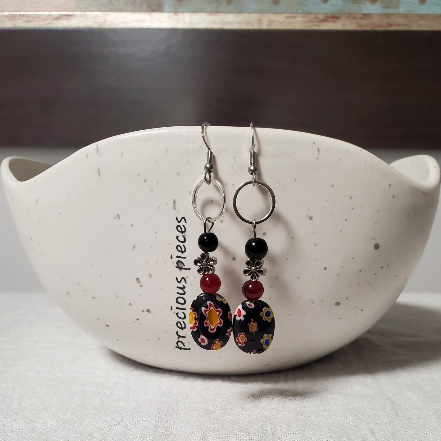 Glass Floral Earrings