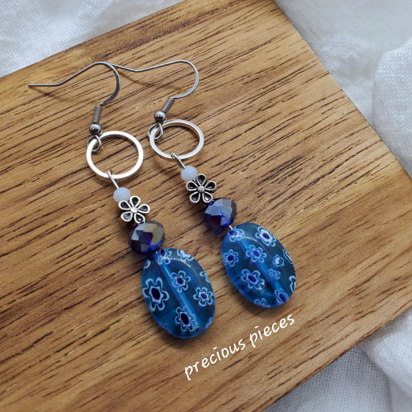 Glass Floral Earrings