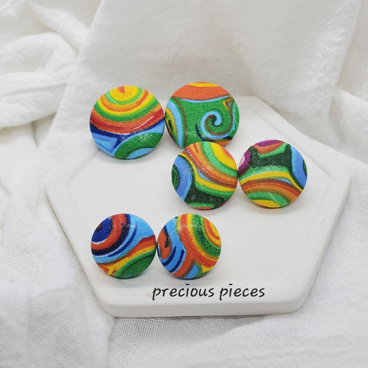 Swirly Fabric Earrings
