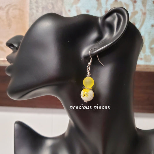 Yellow Splatter Earrings