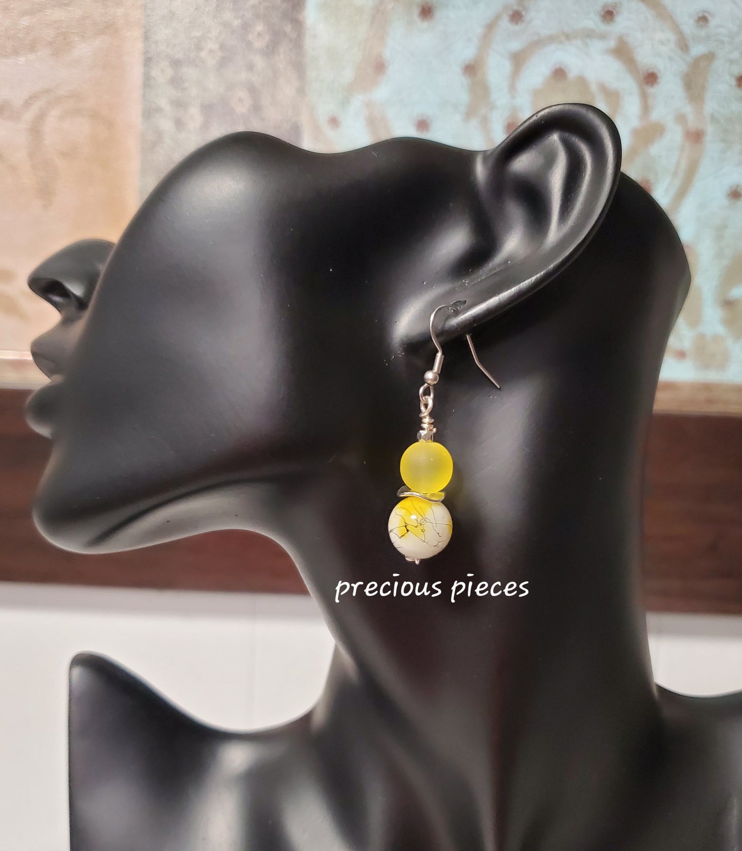 Yellow Splatter Earrings