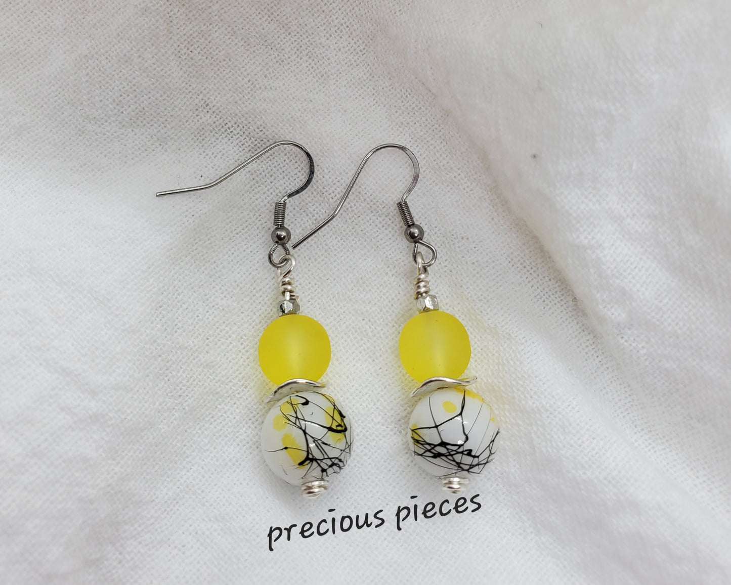 Yellow Splatter Earrings