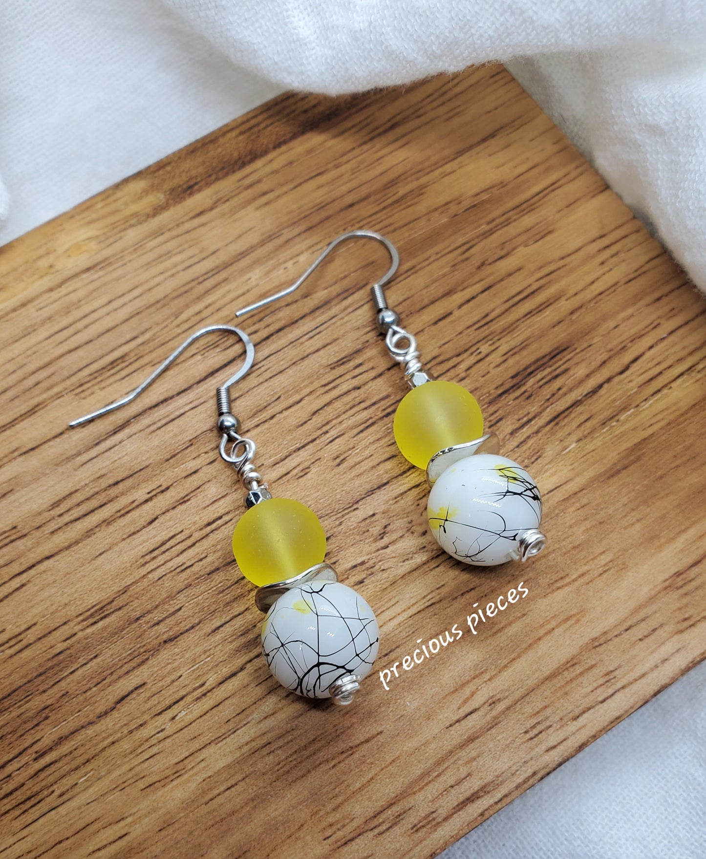 Yellow Splatter Earrings