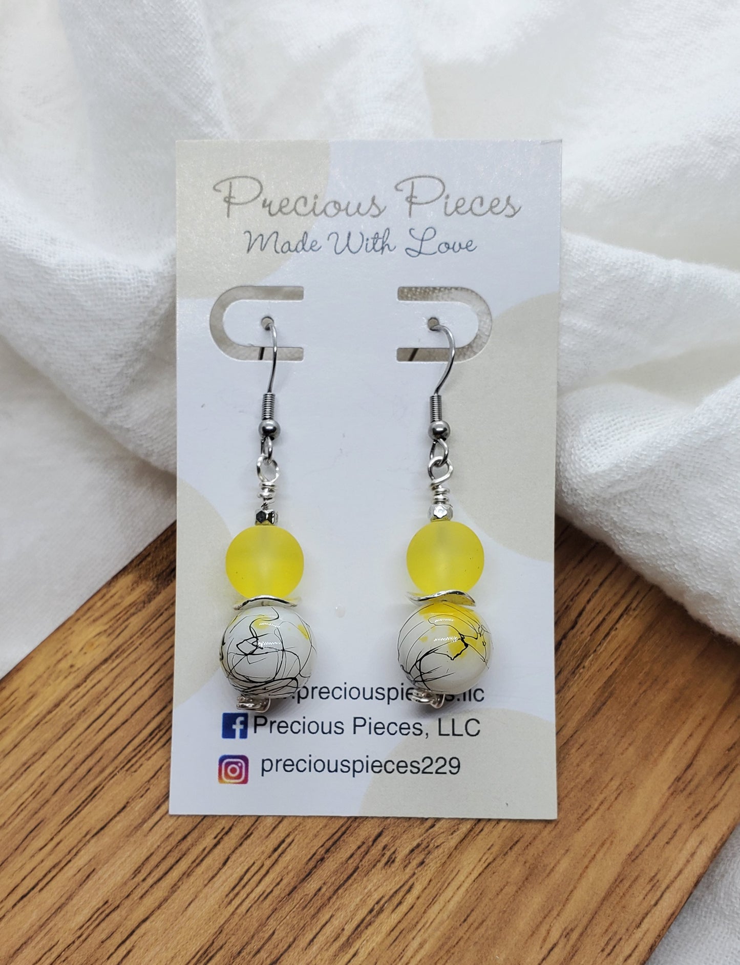 Yellow Splatter Earrings