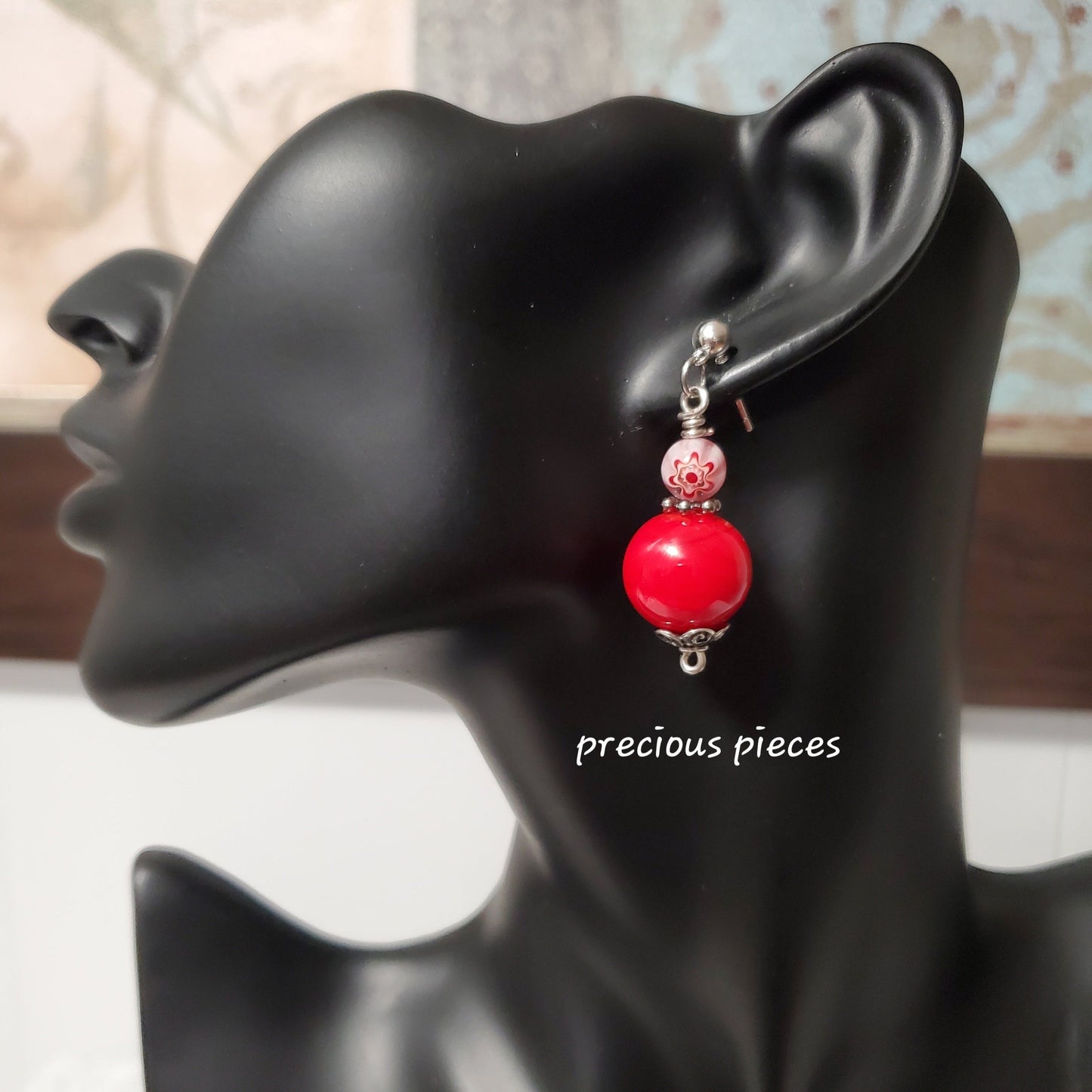 Cherry Red Earrings