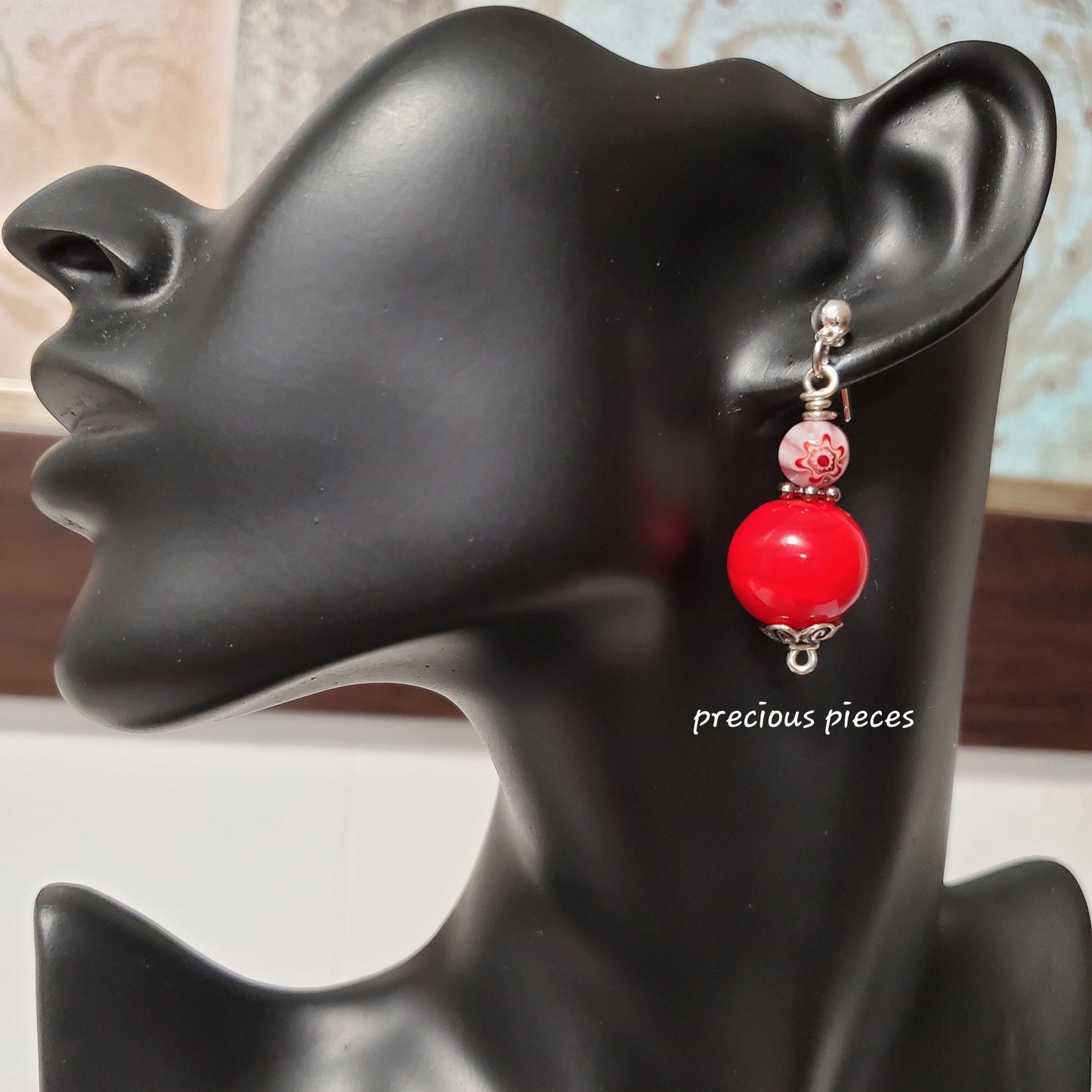 Cherry Red Earrings