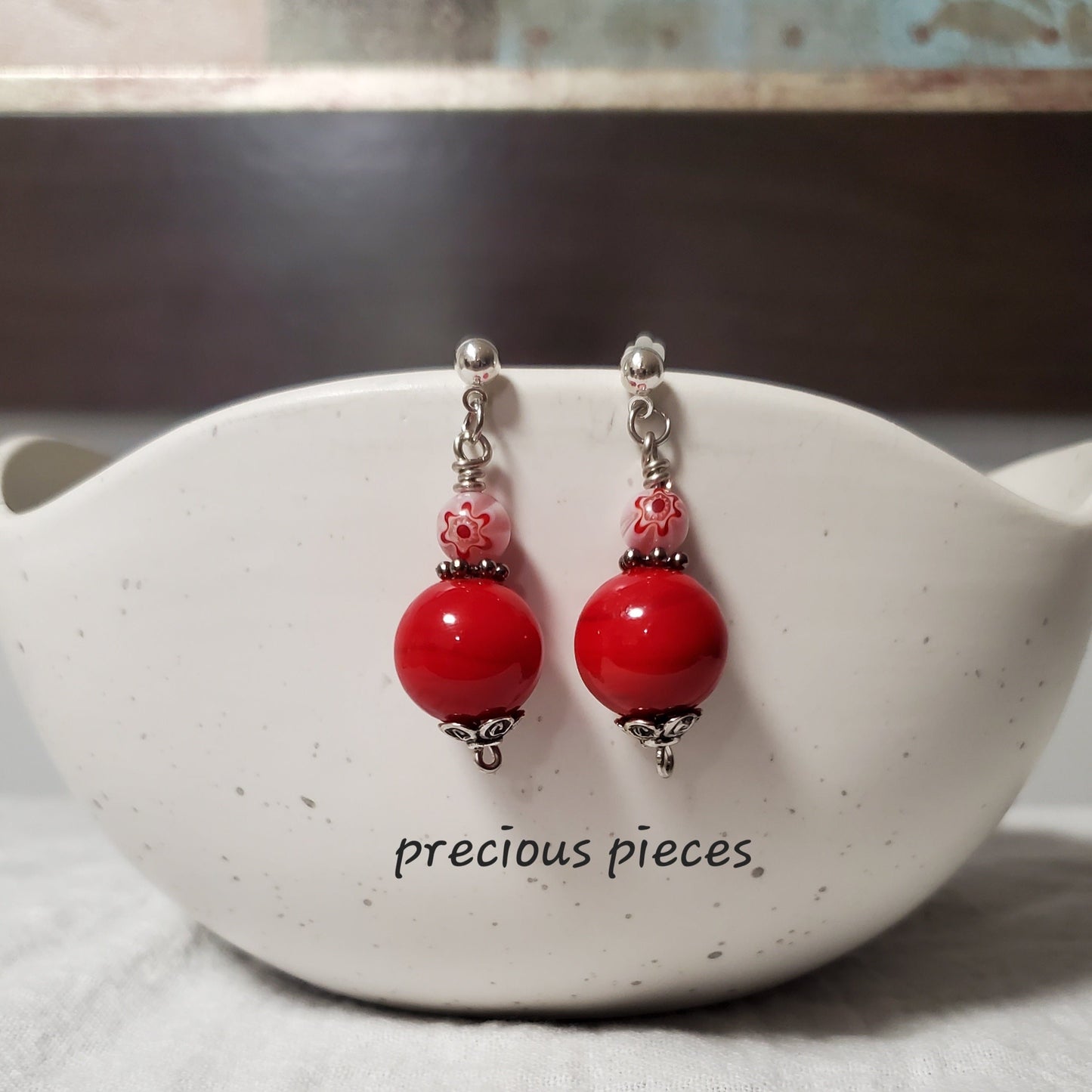 Cherry Red Earrings