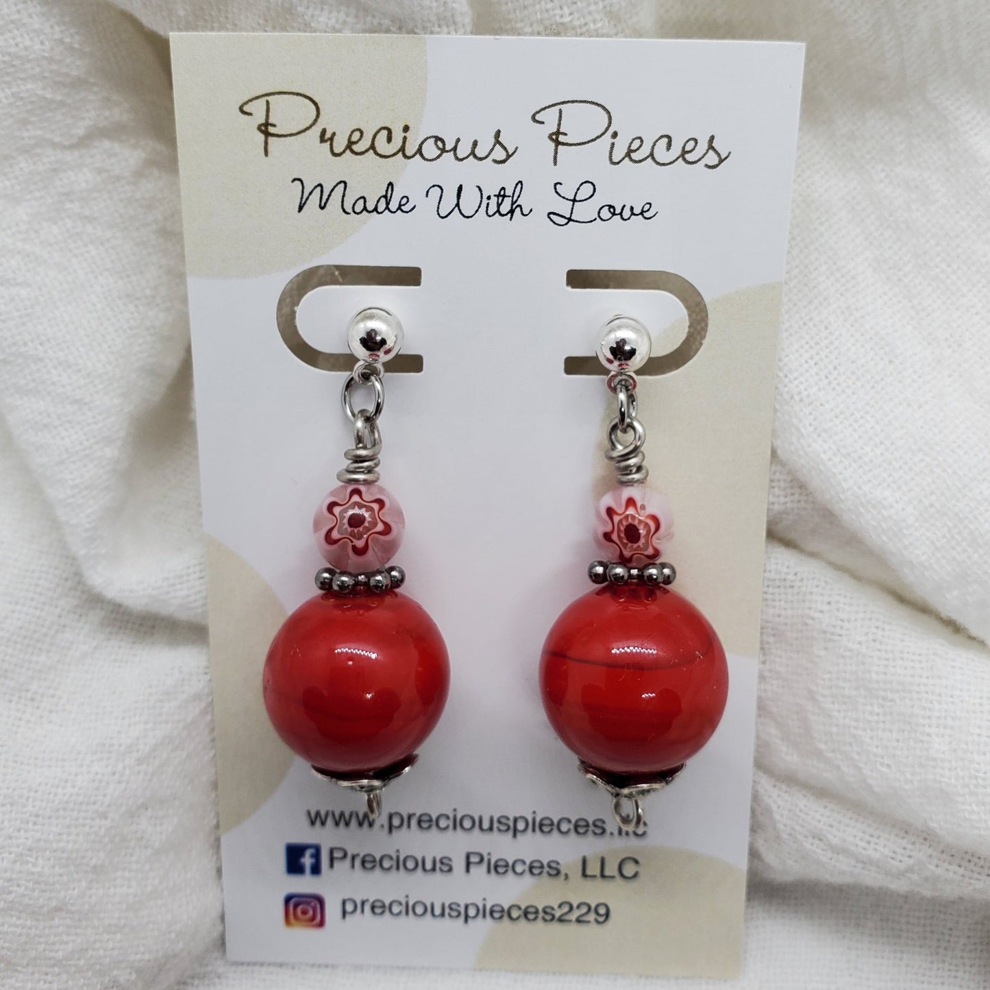 Cherry Red Earrings