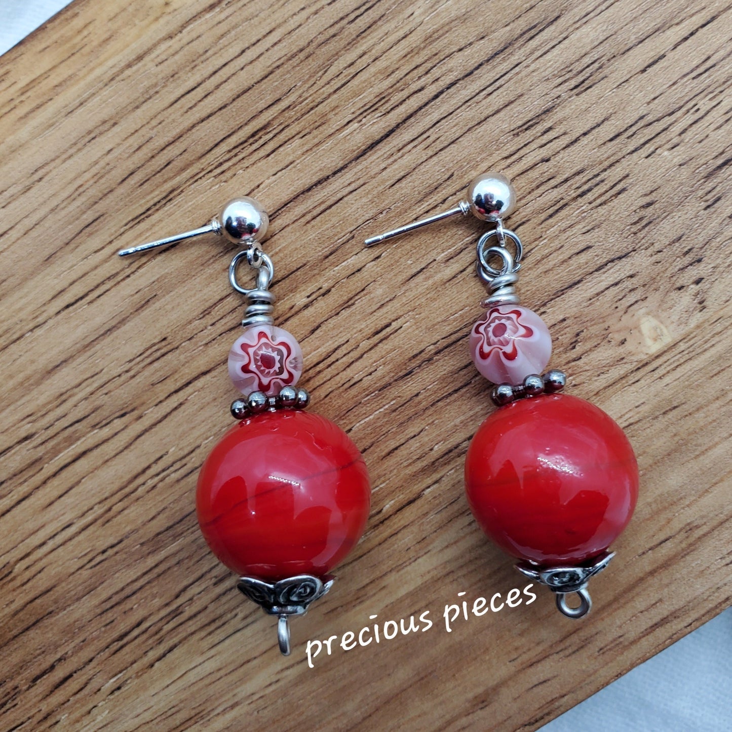 Cherry Red Earrings