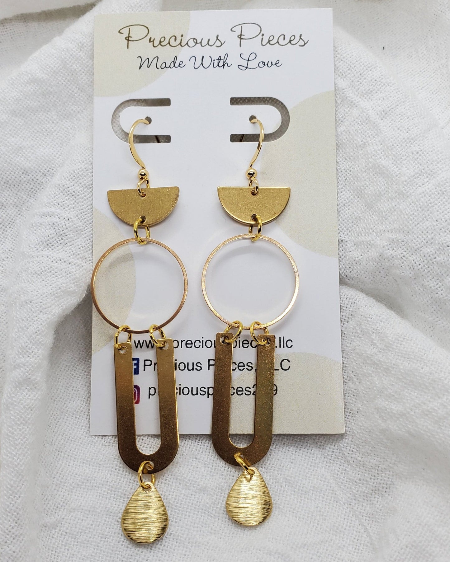 Four Piece Brass Earrings