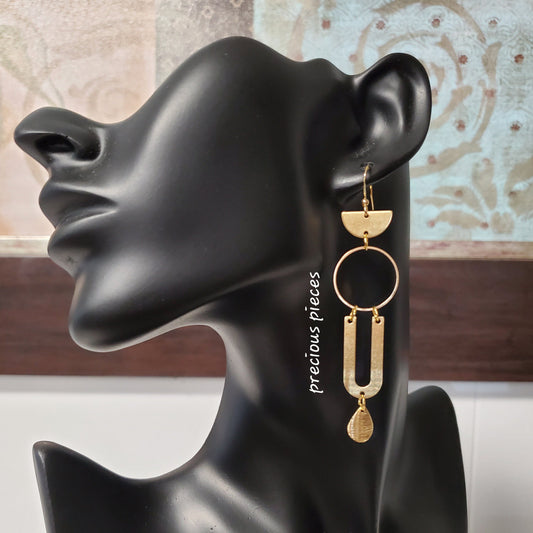 Four Piece Brass Earrings