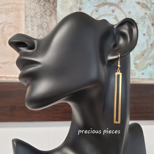 Brass Bar Earrings