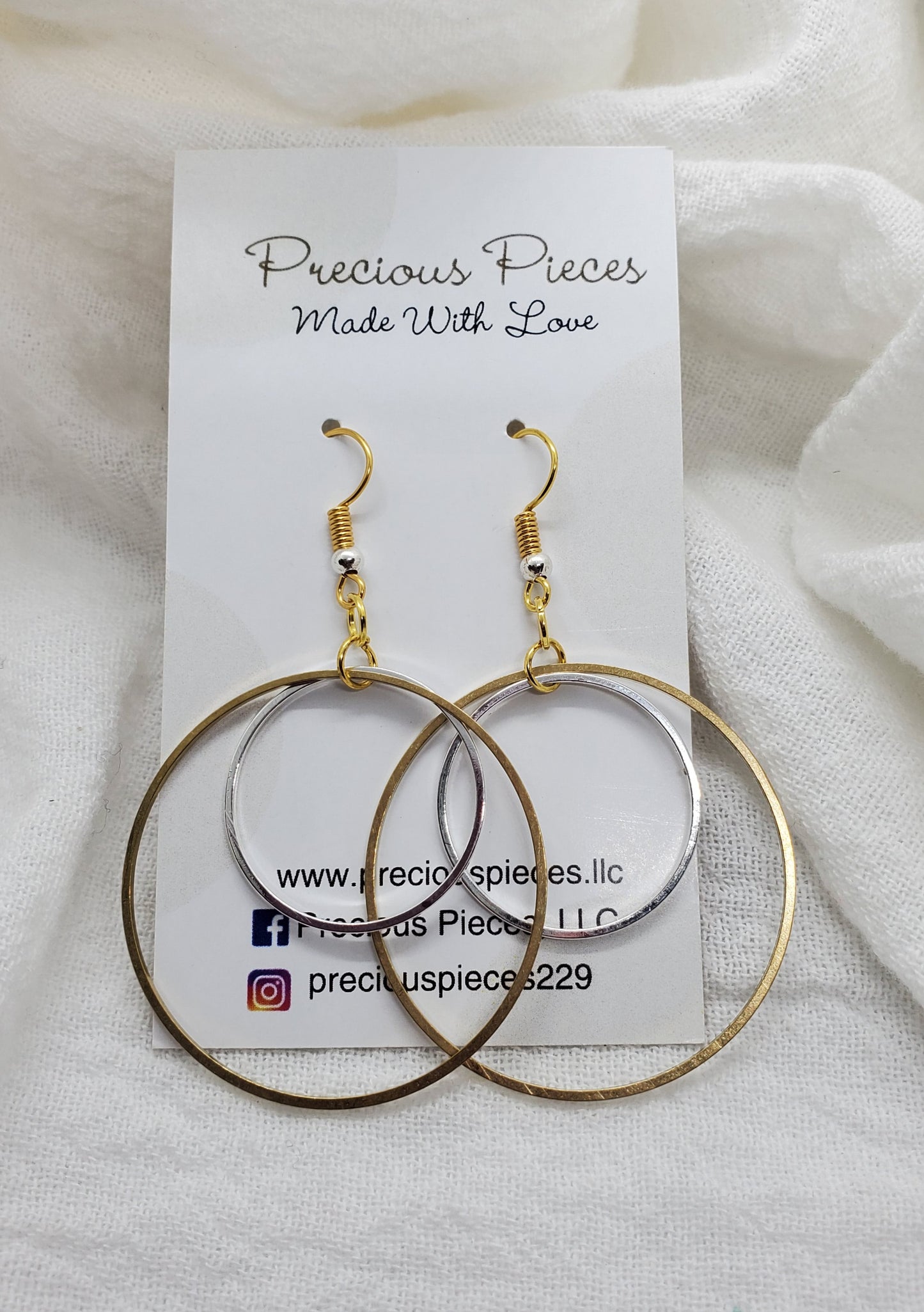 Two-tone Hoop Earrings