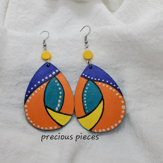 Multicolored Teardrop Earrings