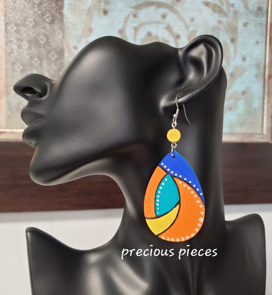 Multicolored Teardrop Earrings