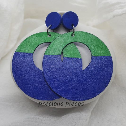 Two Toned Hoop Earrings